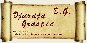 Đurđa Grastić vizit kartica
